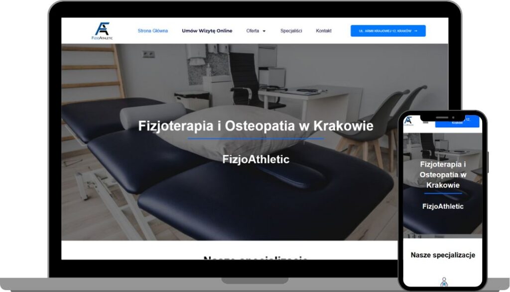 Strona internetowa dla fizjoterapeuty